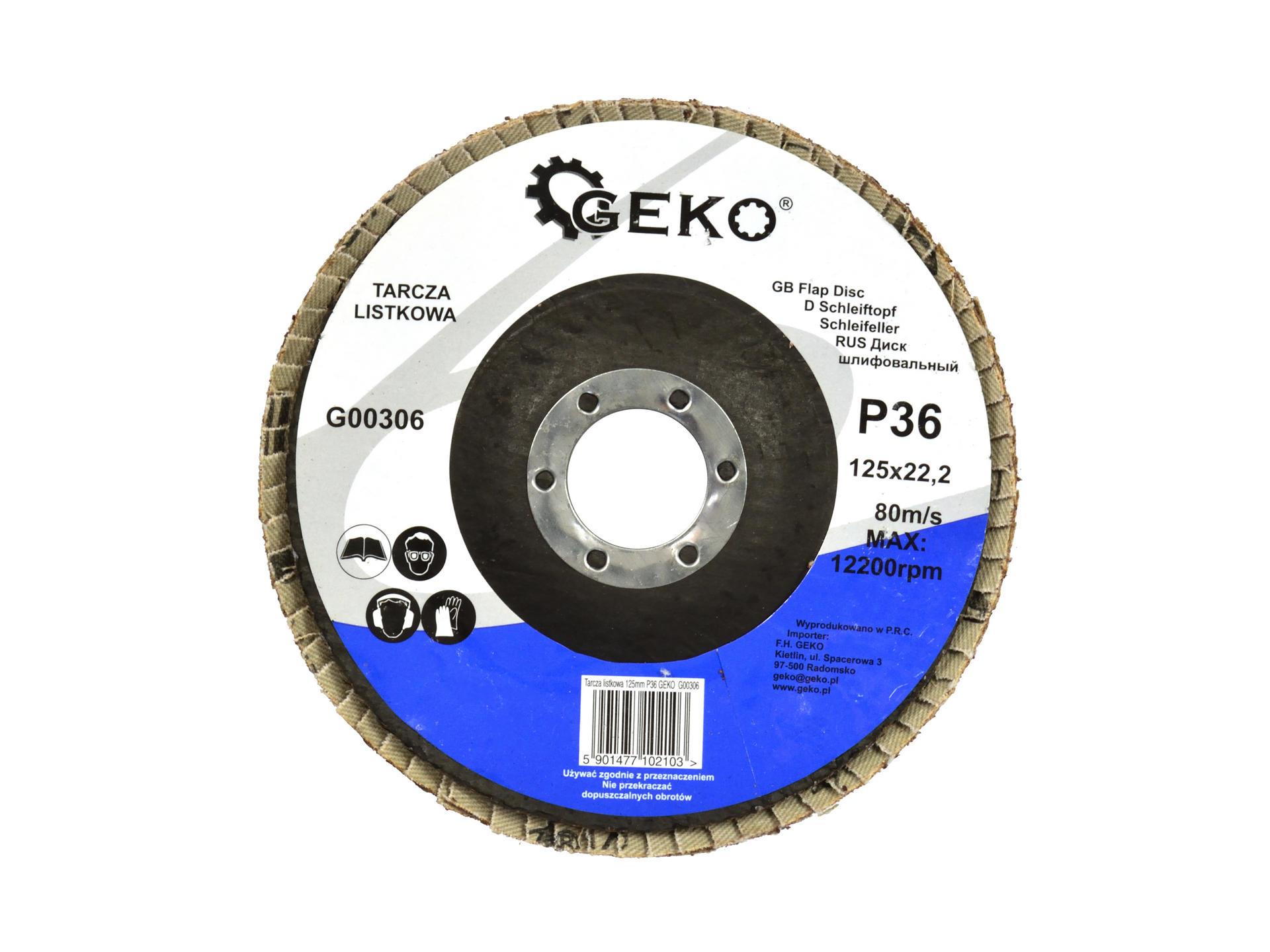 Geko G00305 Brusný kotouč 10ks pro brusku 125mm P80