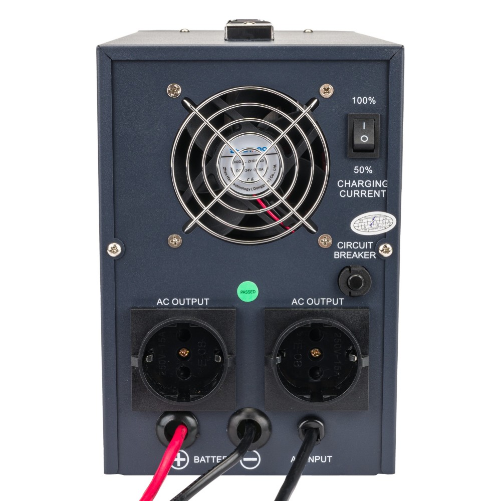 POWERMAT PM-UPS-1000MP Záložní zdroj UPS 1000VA / 800W s LCD 12V pro PC servery