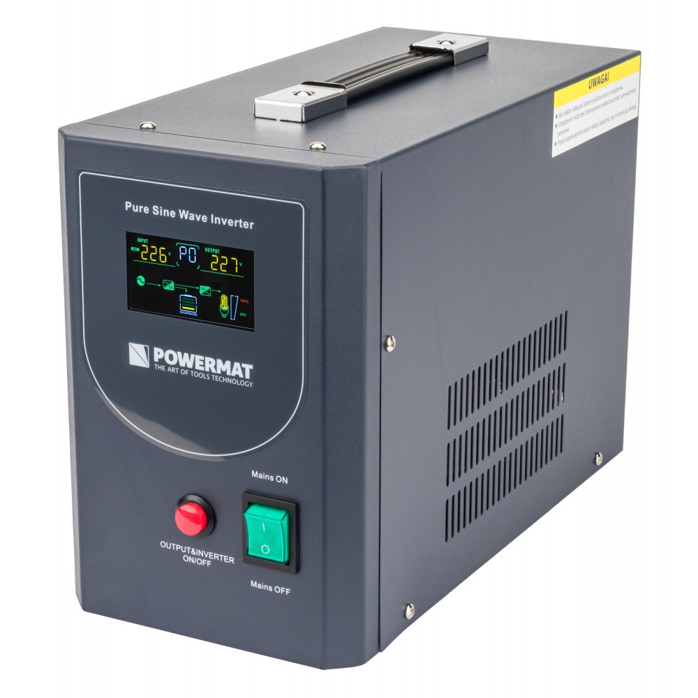 POWERMAT PM-UPS-1500MP Záložní zdroj UPS 1500VA / 1200W s LCD 24V pro PC servery
