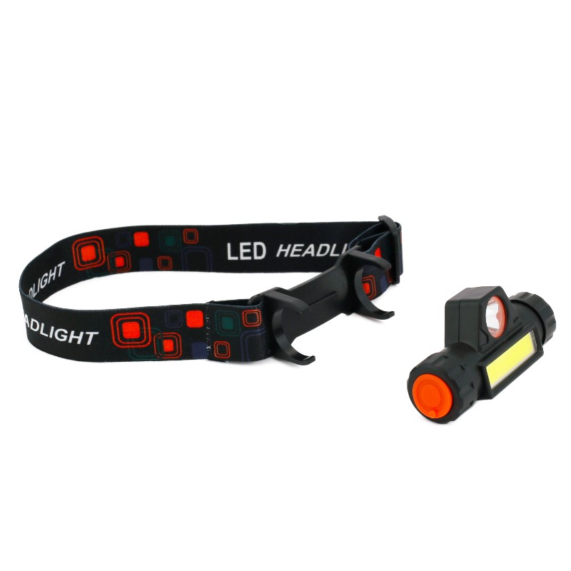 IRMA LAT32 Čelovka baterka na čelo s magnetem, svítilna LED XPE + COB