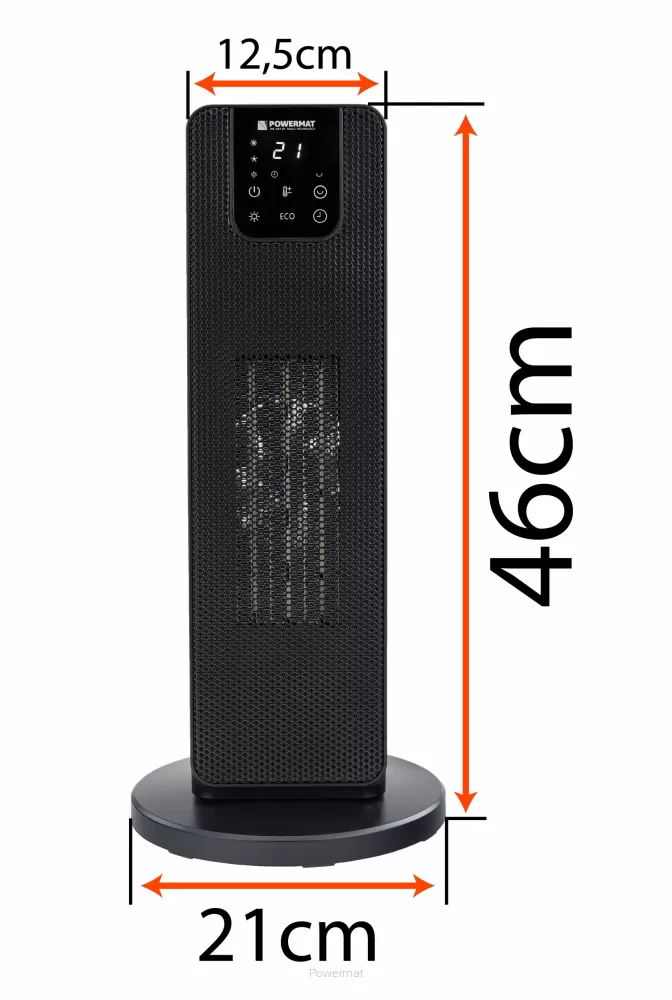POWERMAT PM-GK-3500DLW Elektrický konvektorový ohřívač radiátor 2300W s termostatem WiFi