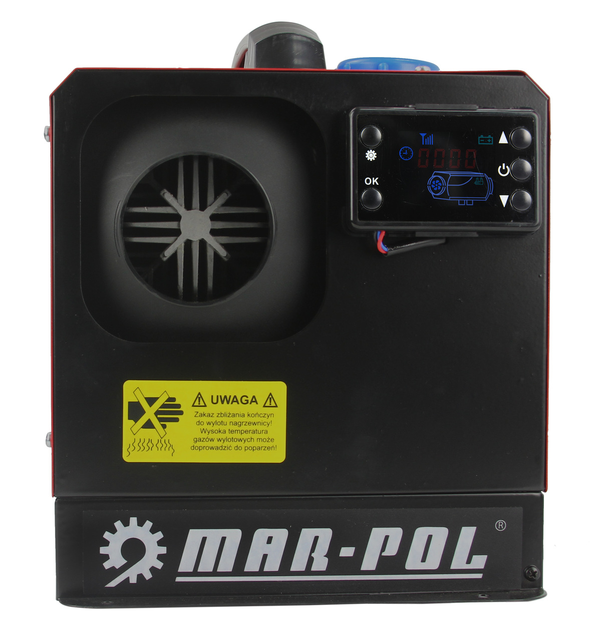 MAR-POL M80951 Naftový ohřívač vzduchu, topidlo s termostatem 12kW, uzavřená spalovací komora webasto