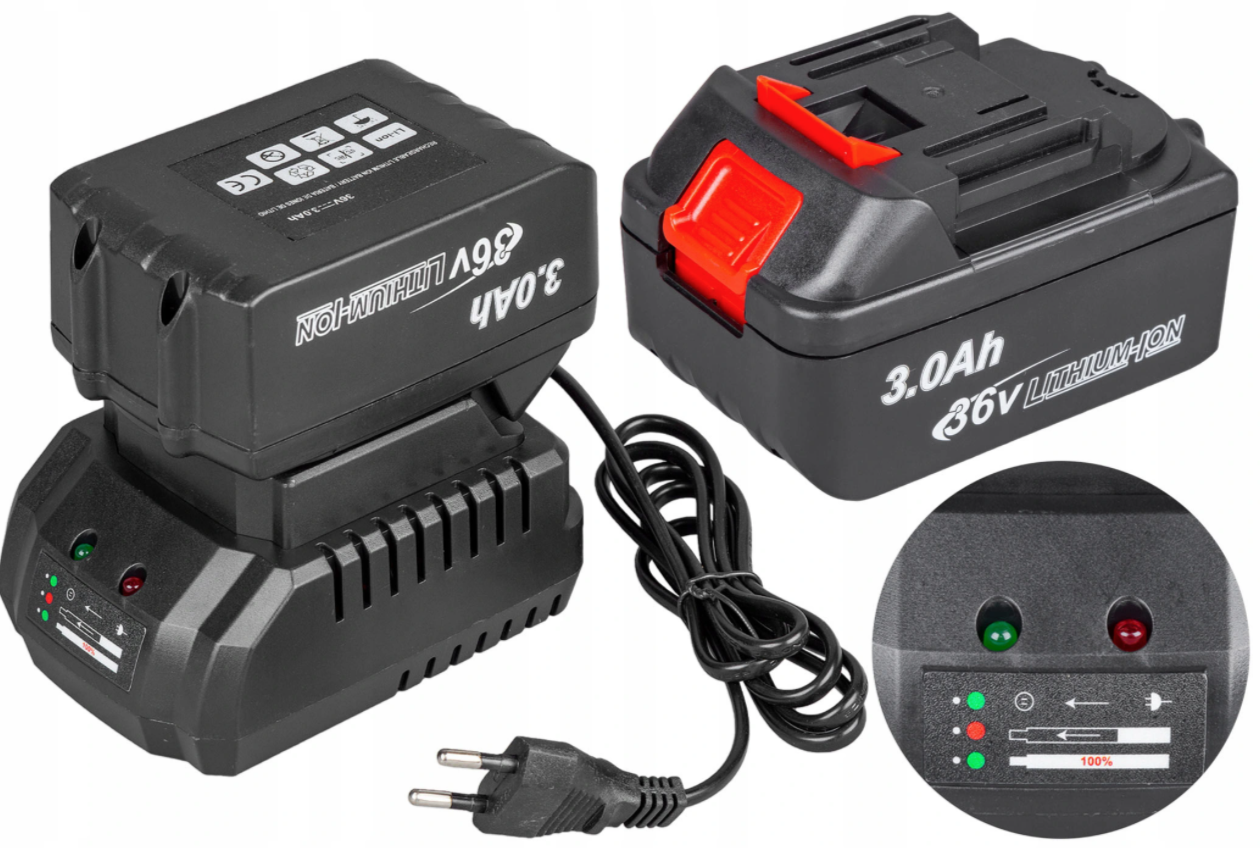 AL-FA ALAGC125-A3 Aku úhlová bruska 125mm akumulátorová 36V 2x Li-ion 3Ah + 2 kotouče