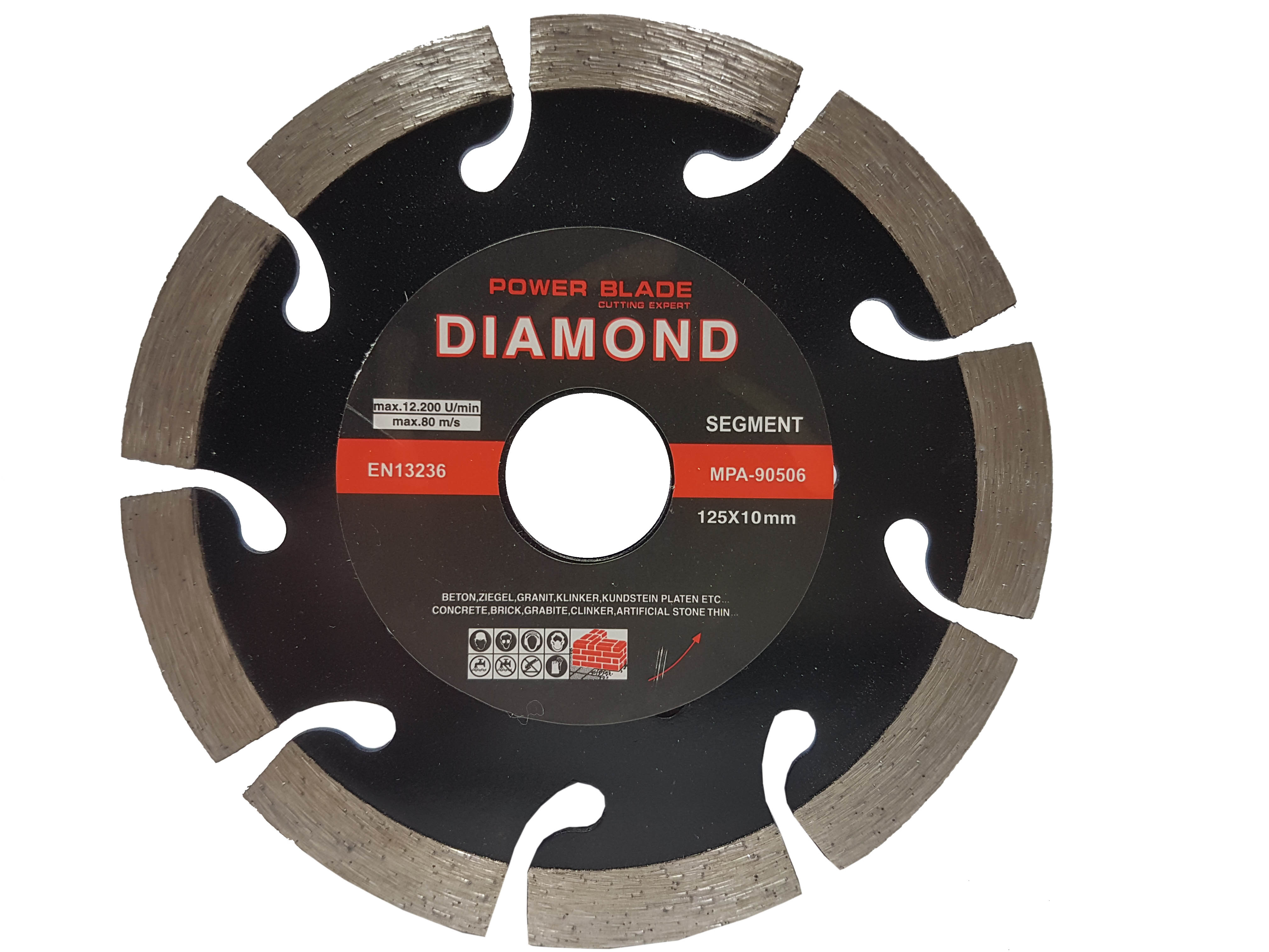 MAR-POL M08525 Diamantový kotouč na beton 125mm 22,2x10mm Power-alt 10ks