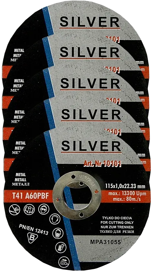Silver 10101 Kotouč na kov 115x1x 22,23mm 5ks
