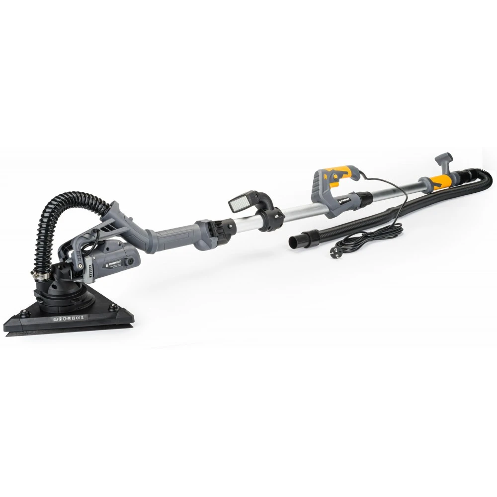 POWERMAT PM-DG-1450DL Bruska teleskopická na omítku sádrokarton 1450W LED 2v1 sada