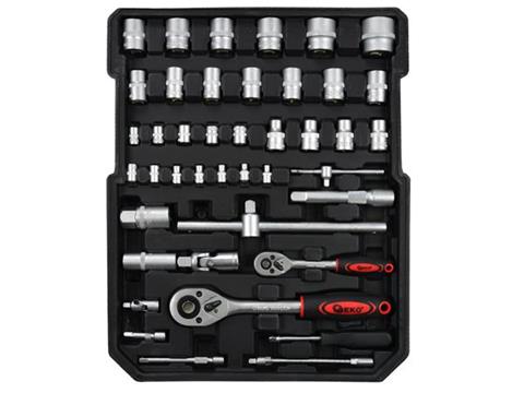 GEKO G10855 Gola sada, sada nářadí 187ks klíče, hlavice, ráčna, bity, kufr s nářadím, klíče