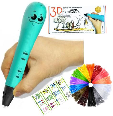 SZPILA P65-3D Tiskárna 3D tiskové pero tužka PEN P65 25m filamentů šablony kreativní dáreček