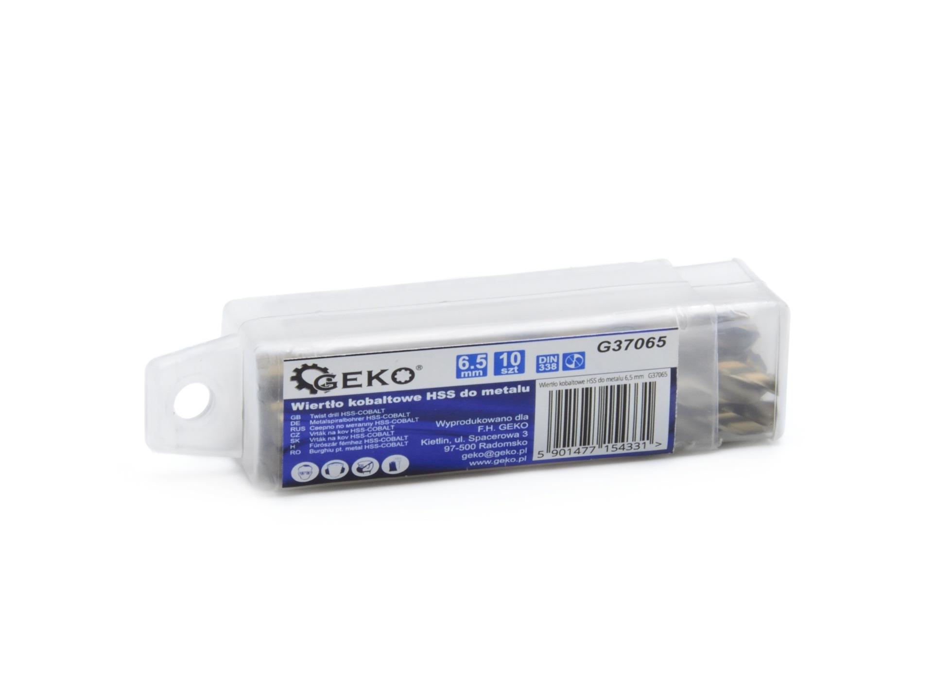 GEKO G37060 Kobaltový vrták HSS do kovu 6mm sada 10ks
