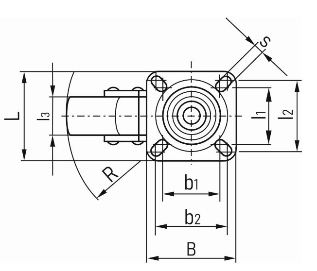 GEKO G71519 Otočné kolečko s brzdou kolo 125 mm