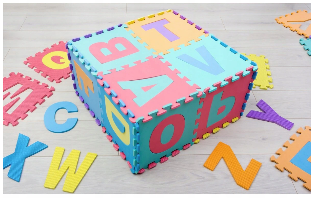 SZPILA VELKÉ PĚNOVÉ PUZZLE 26ks 29x29cm koberec podložka na zem interaktivní