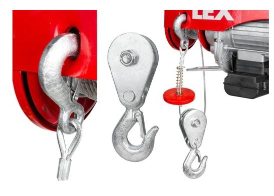 LEX LXEH600TW Elektrický lanový naviják jeřáb kladkostroj 1600W