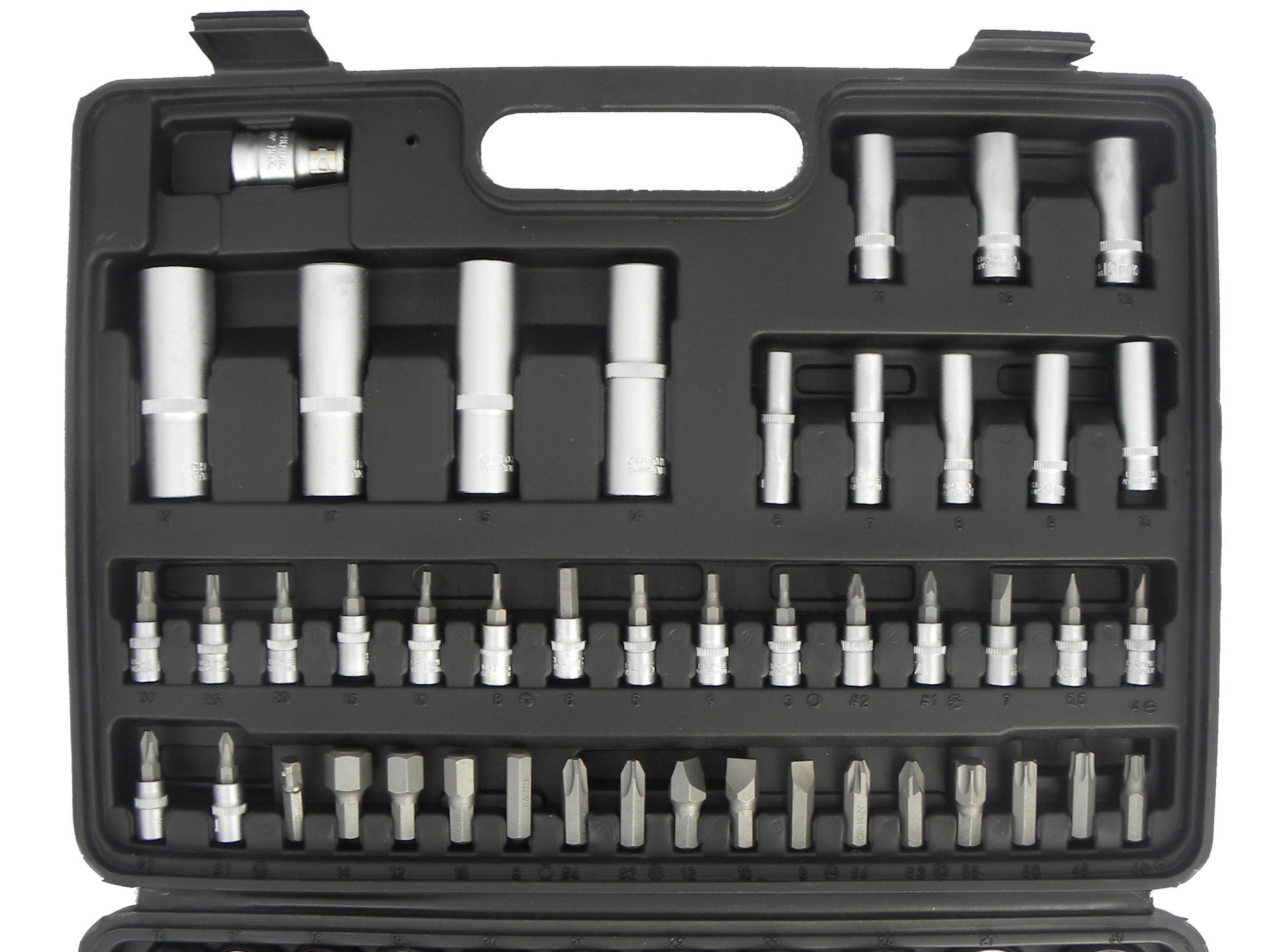 GEKO G10150 +25 GOLA SADA 94ks 1/4" a 1/2" + 25ks očko-ploché klíče