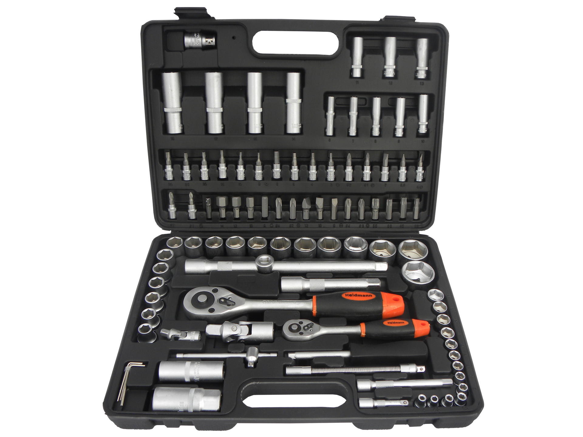 GEKO G10150 +12 GOLA SADA 94ks 1/4" a 1/2" + 12ks očko-ploché klíče