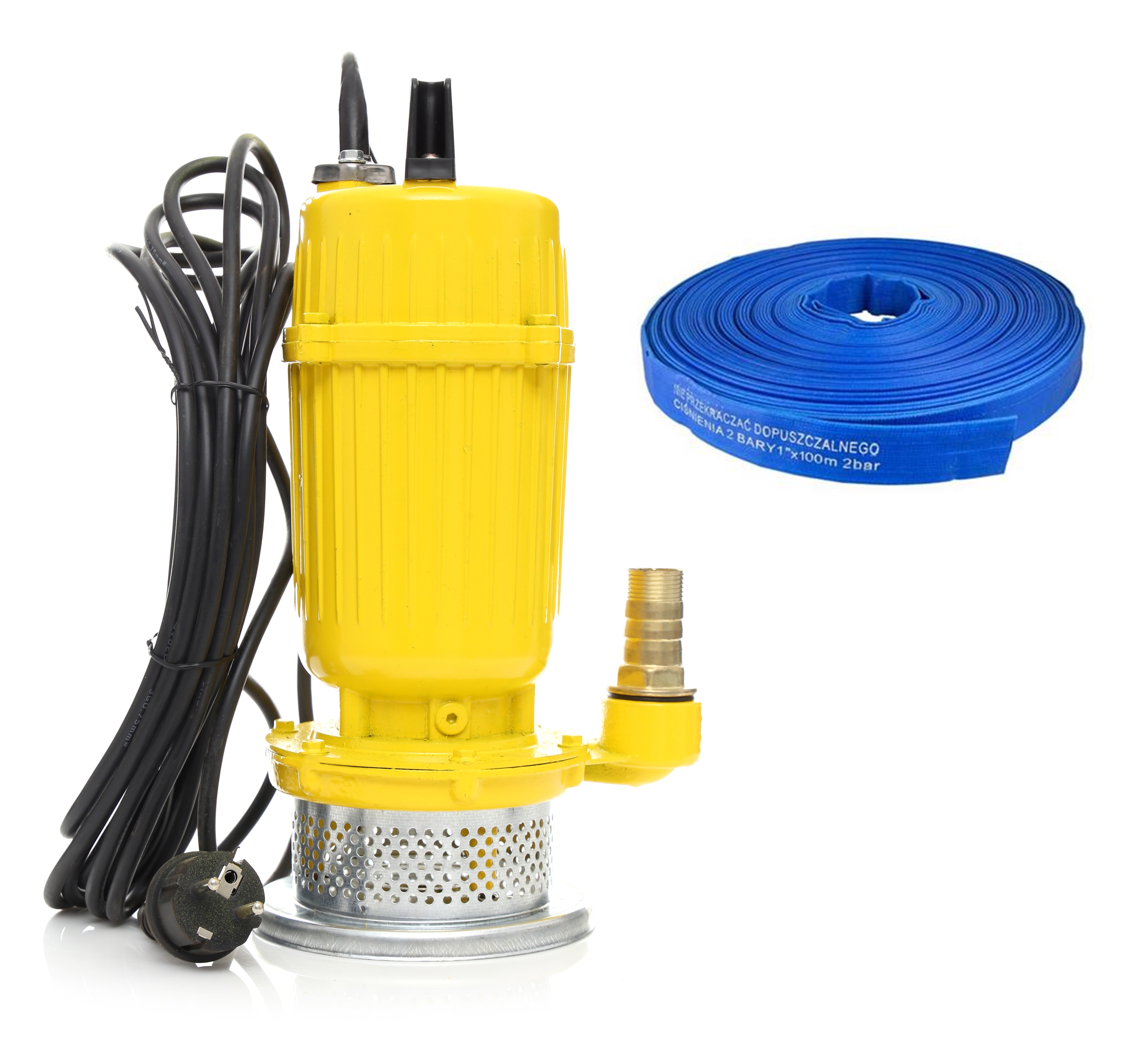 KRAFT&DELE KD758 Kalové ponorné čerpadlo na vodu 1600W 1" + 30m požární hadice 1"