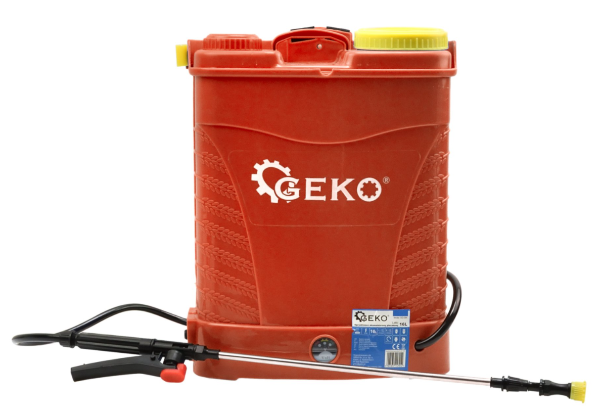 Geko G73251 Akumulátorový zádový tlakový postřikovač 16L 8Ah