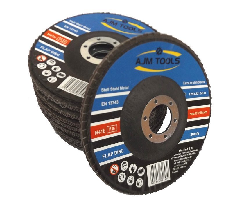 AJM Tools 00775 P40 Brusný lamelový kotouč 125mm na kov gr40