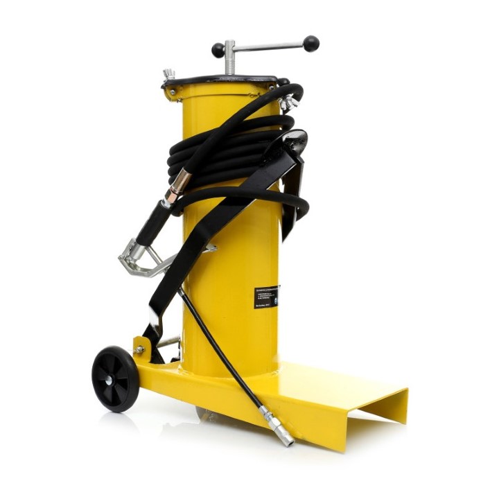 KRAFT&DELE KD1441 Nožní mazací lis, maznice tlaková, s kolečkami 6L