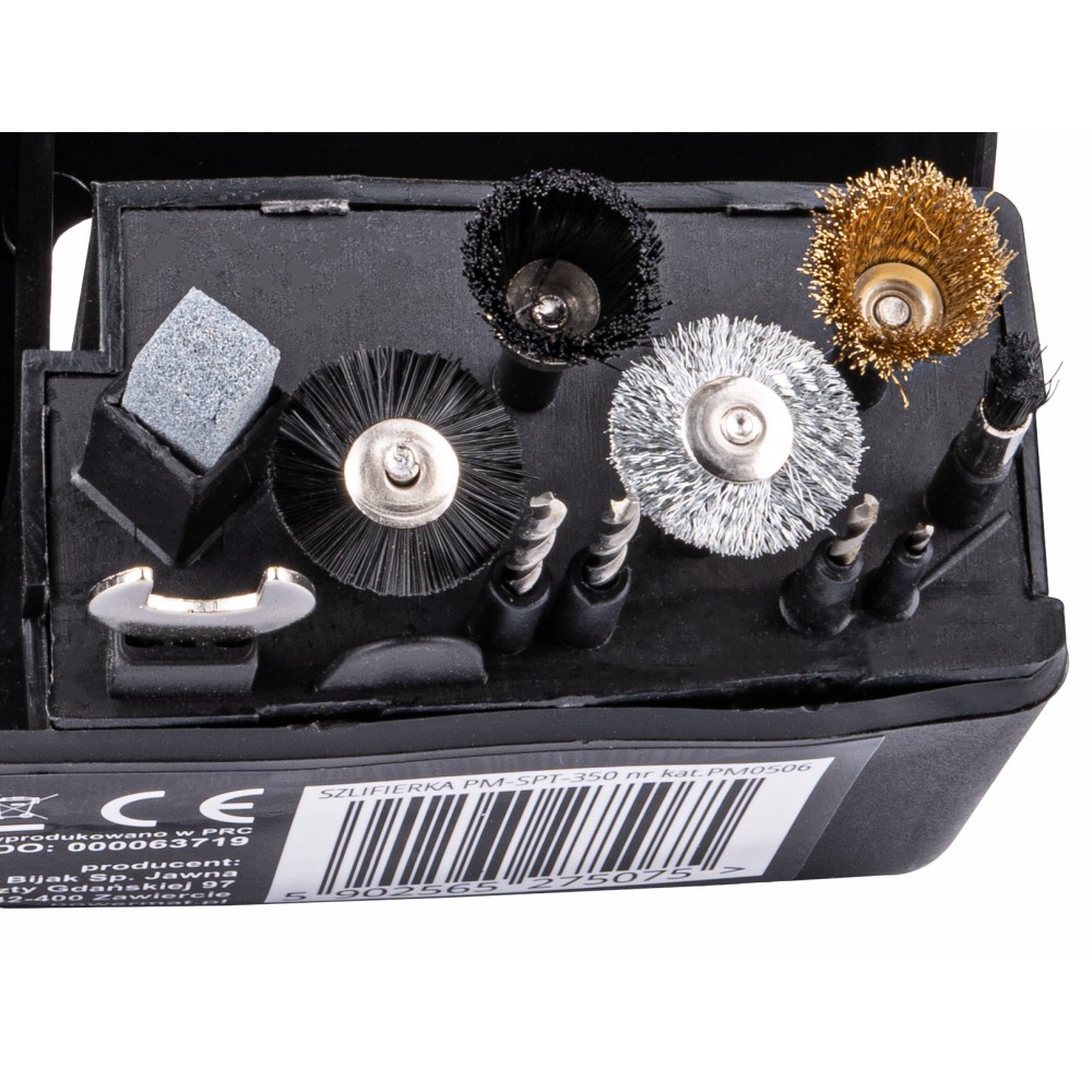 POWERMAT PM-SPT-350 Elektrická mini bruska přímá 350W 230V 300ks příslušenství