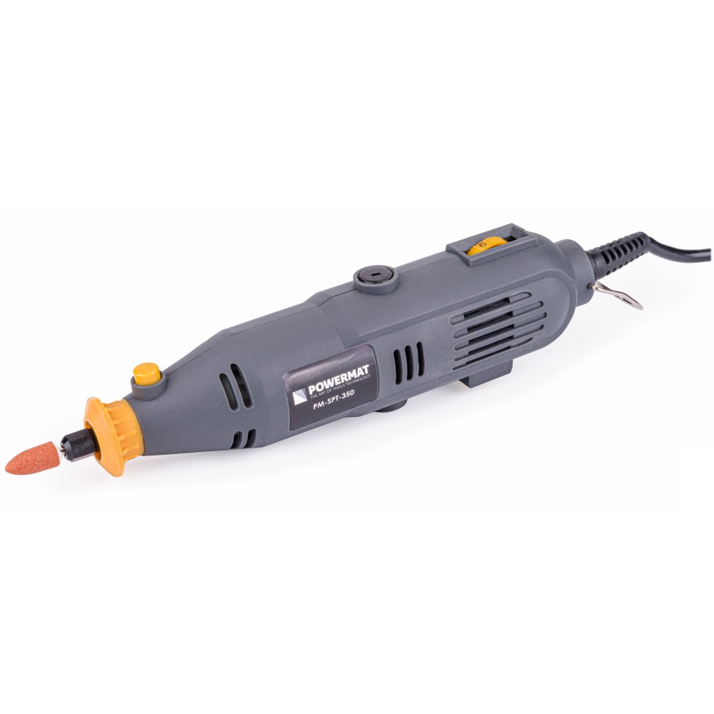POWERMAT PM-SPT-350 Elektrická mini bruska přímá 350W 230V 300ks příslušenství