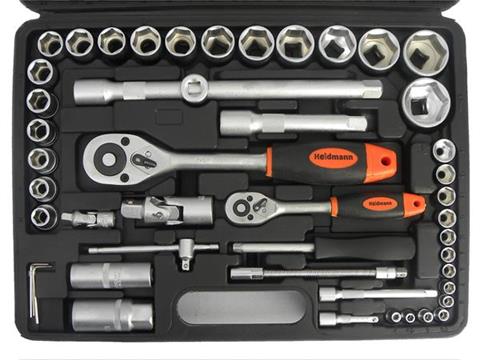 Geko G10150 Gola sada 94ks 1/4" 1/2" klíče, nástrčné hlavice, bity, ráčna + bity