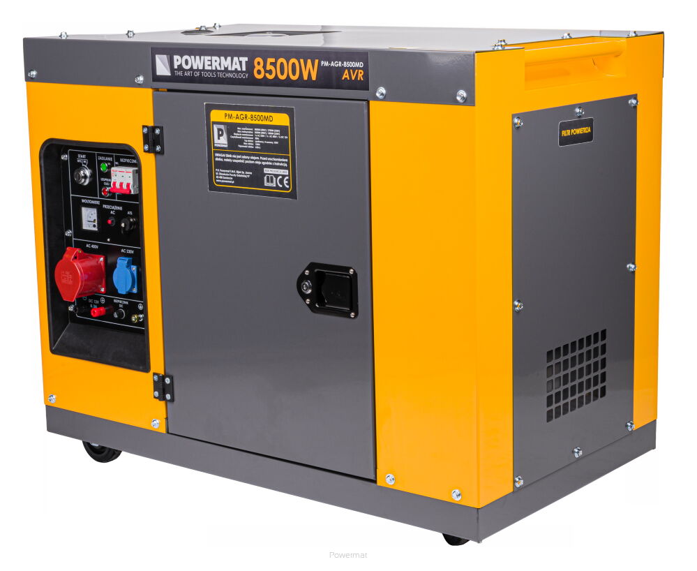 POWERMAT PM-AGR-8500MD DIESELOVÝ GENERÁTOR / Elektrocentrála 8,5KW 15HP 230V 400V ATS