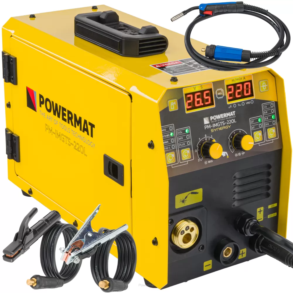POWERMAT PM-IMGTS-220L Invertorová svářečka MIG MAG MMA TIG 220A SYNERGY FLUX