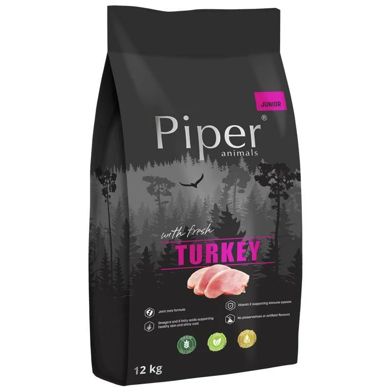 Piper Animals suché krmivo pro štěňata s krůtou 12 kg