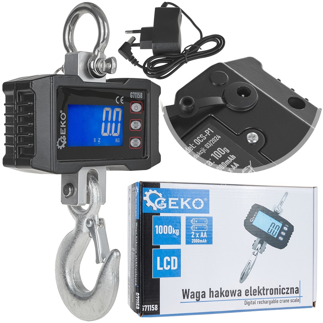 Geko G71158 Elektronická háková váha 1000kg