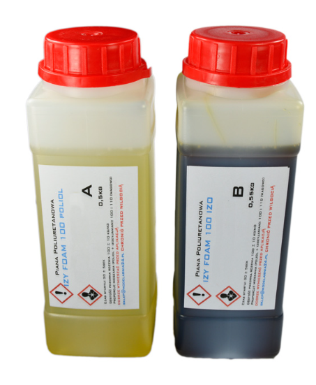 IZY FOAM 100 Polyuretanová tvrdá montážní pěna 1,05kg (500g A + 550g B)