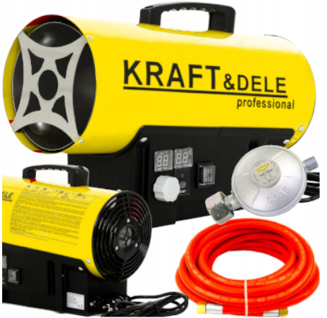 KRAFT&DELE kd11702 Plynový ohřívač topidlo 60kW 230V termostat regulátor
