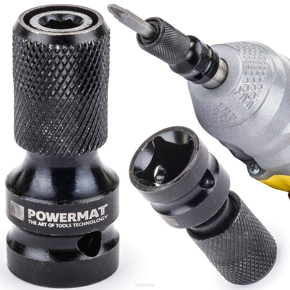 POWERMAT PM-ASHU-05025T Adaptér rržák bit 1/2'' - HEX redukce pro utahovák