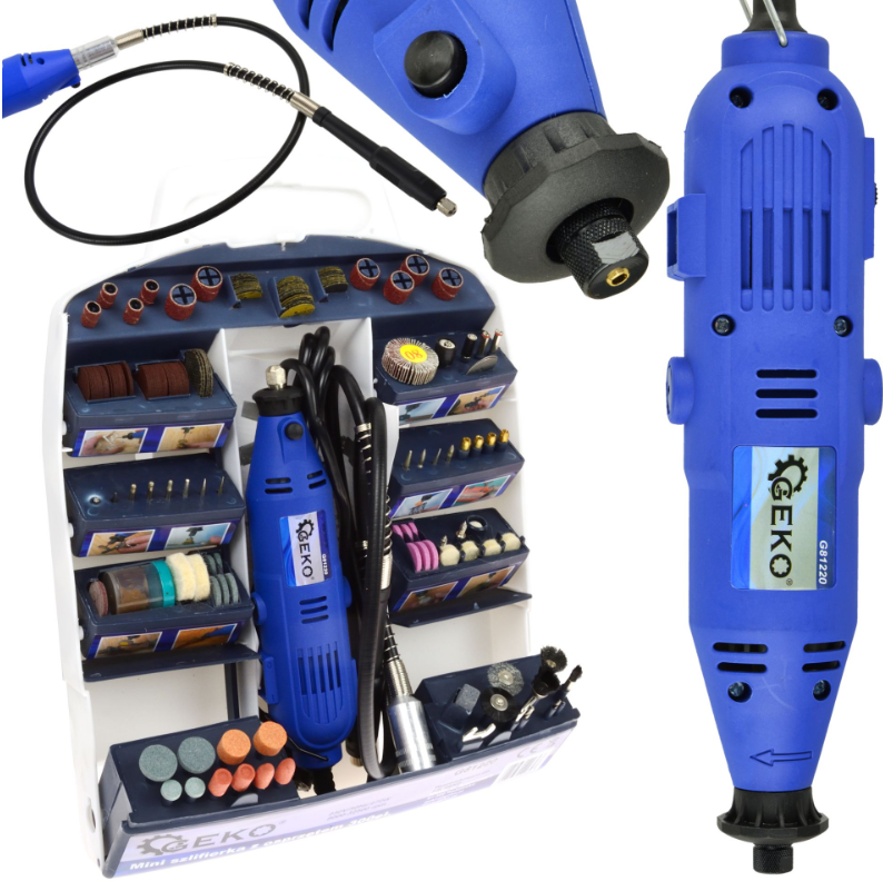 GEKO G81220 Multifunkční mini bruska 270W + příslušenství 300ks sada