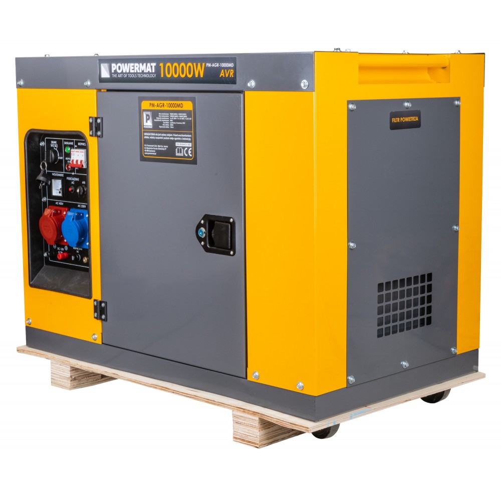POWERMAT PM-AGR-10000MD DIESELOVÝ GENERÁTOR / Elektrocentrála 10KW 20HP 230V 400V AVR