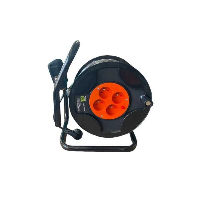 Kraft&Dele KD4037 Prodlužovací kabel na bubnu + led lampa 3x2,5mm 30m