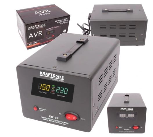 KRAFT&DELE KD1931 Stabilizátor napětí 1000VA 230V regulátor elektrické energie AVR