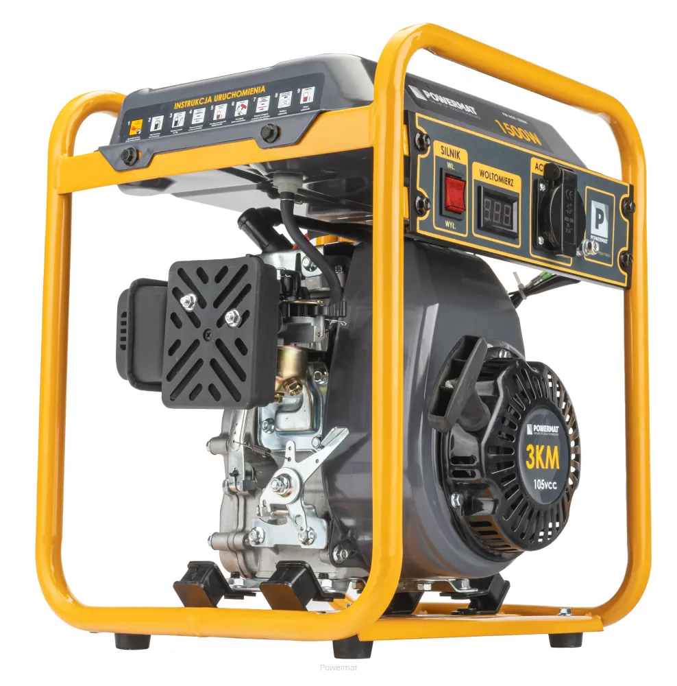 POWERMAT PM-AGR-1500IM ELEKTROCENTRÁLA GENERÁTOR PROUDU 3HP 230V 1500W
