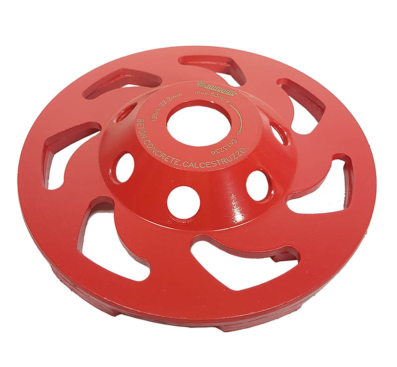MAR-POL M08795 Brusný diamantový kotouč na beton 125mm, 5,0x22,2mm L-vzor