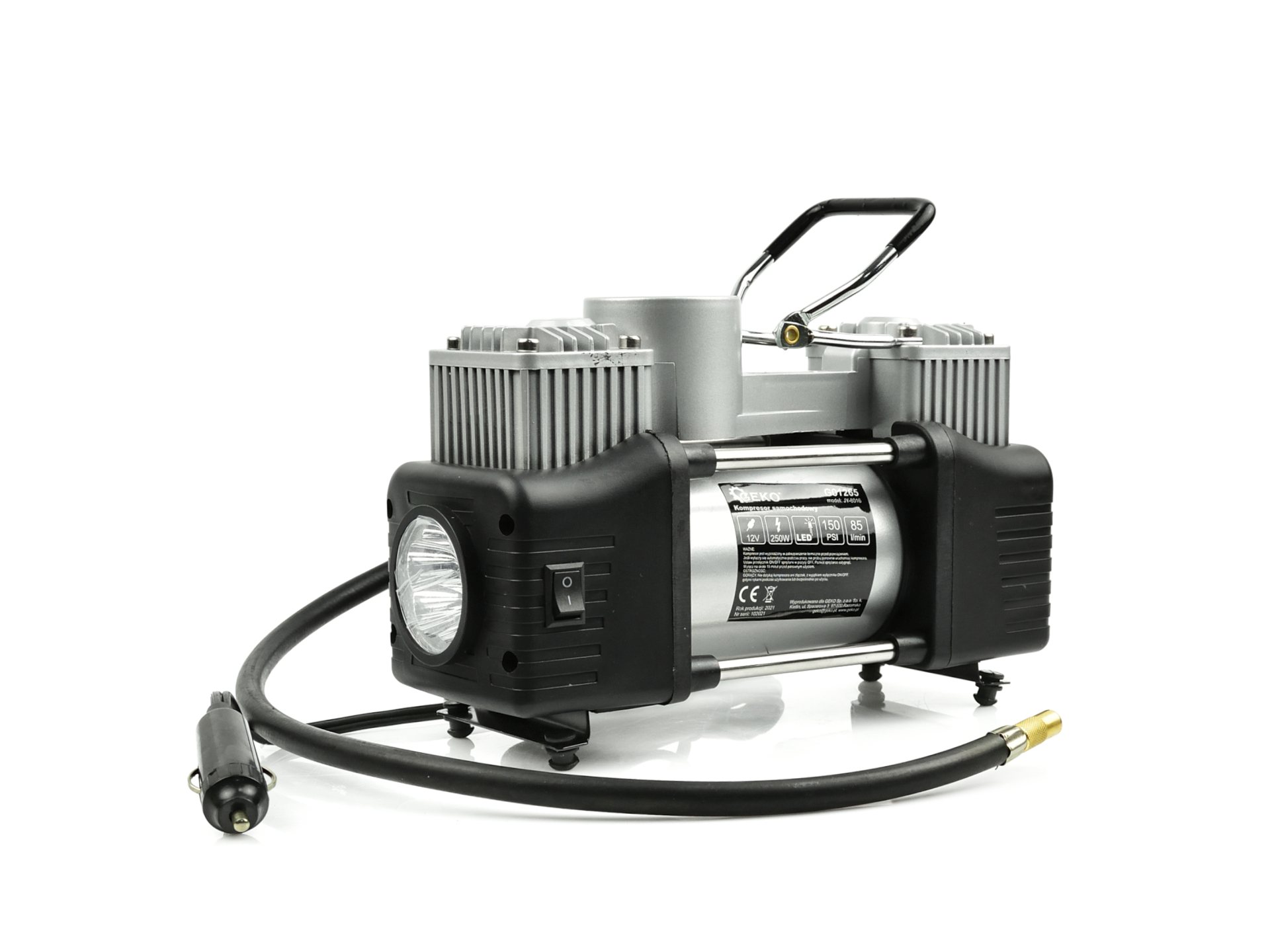 GEKO G01265 Kompresor 250W LED 12V pumpa na kola pumpování