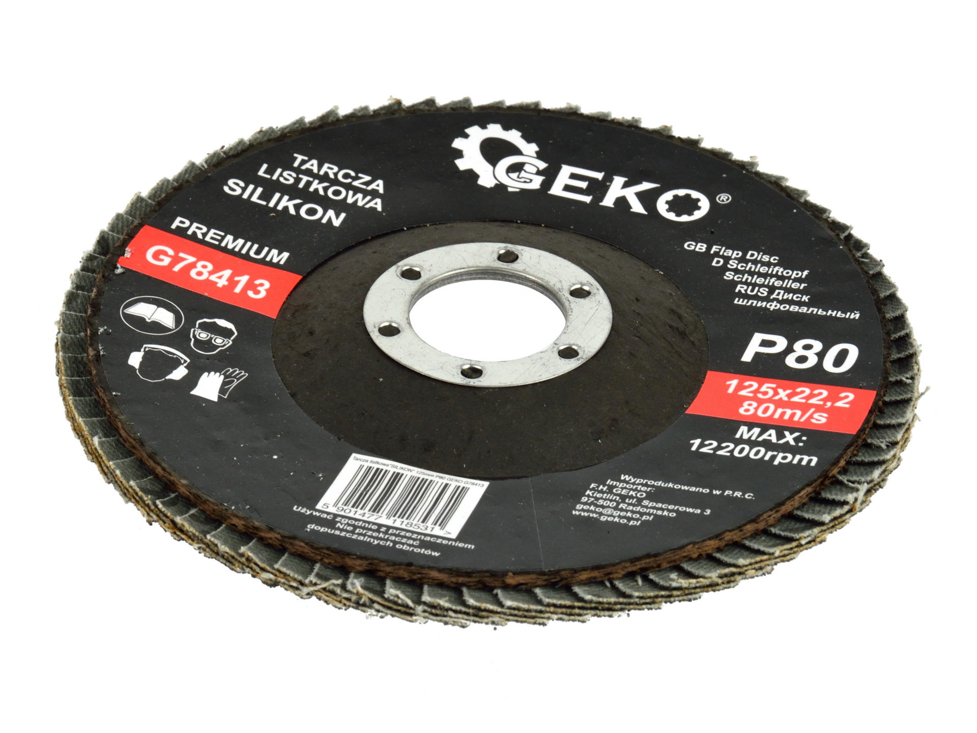 GEKO G78413 Brusný lamelový kotouč 10ks na brusku 125mm P80 PREMIUM