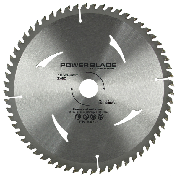 MAR-POL M09059 Kotouč pilový vidiový, 185mm 60T 20mm POWER BLADE