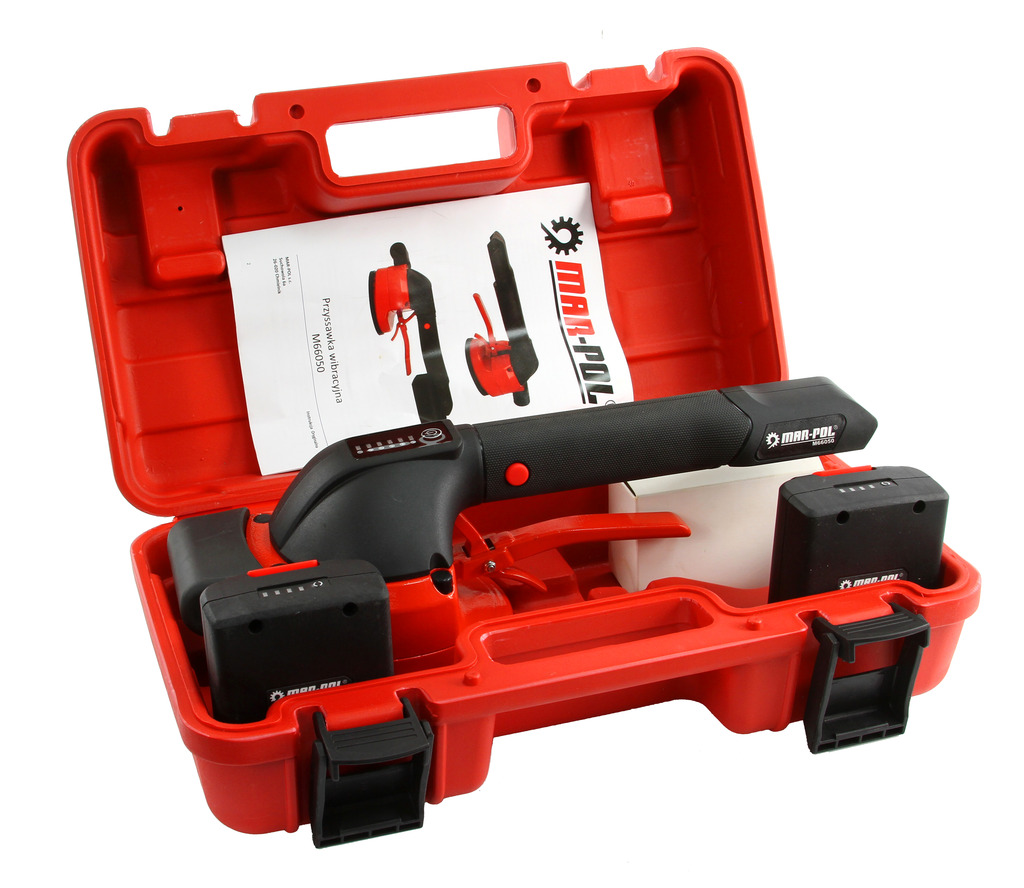 MAR-POL M66050 Akumulátorová vibrační přísavka 16,8V + 2 baterie