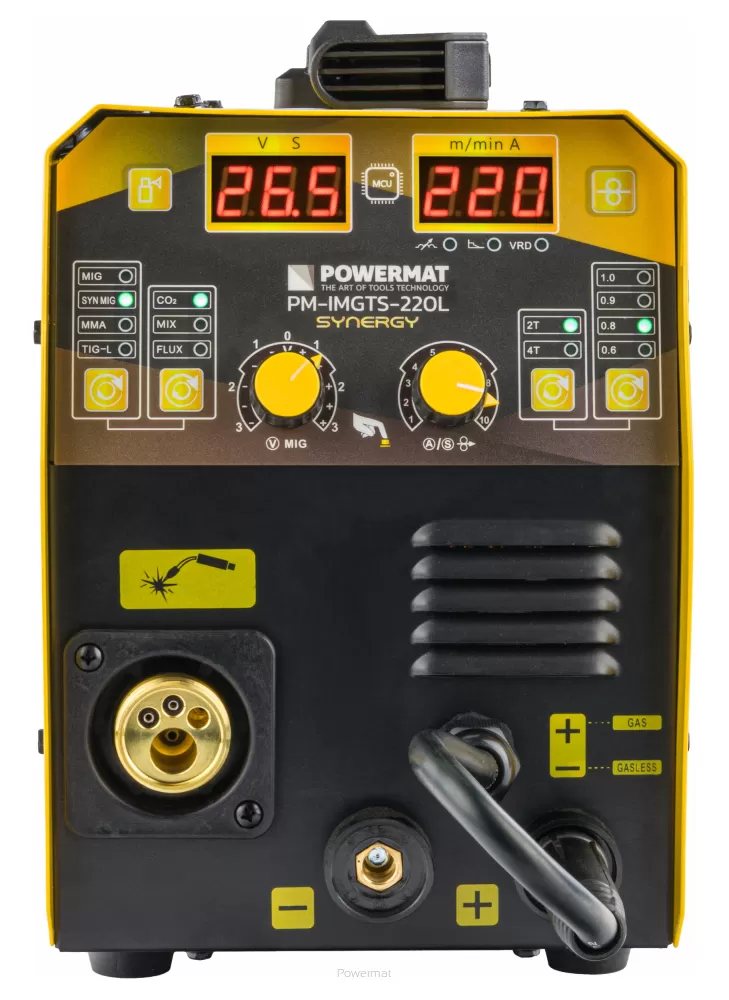 POWERMAT PM-IMGTS-220L Invertorová svářečka MIG MAG MMA TIG 220A SYNERGY FLUX