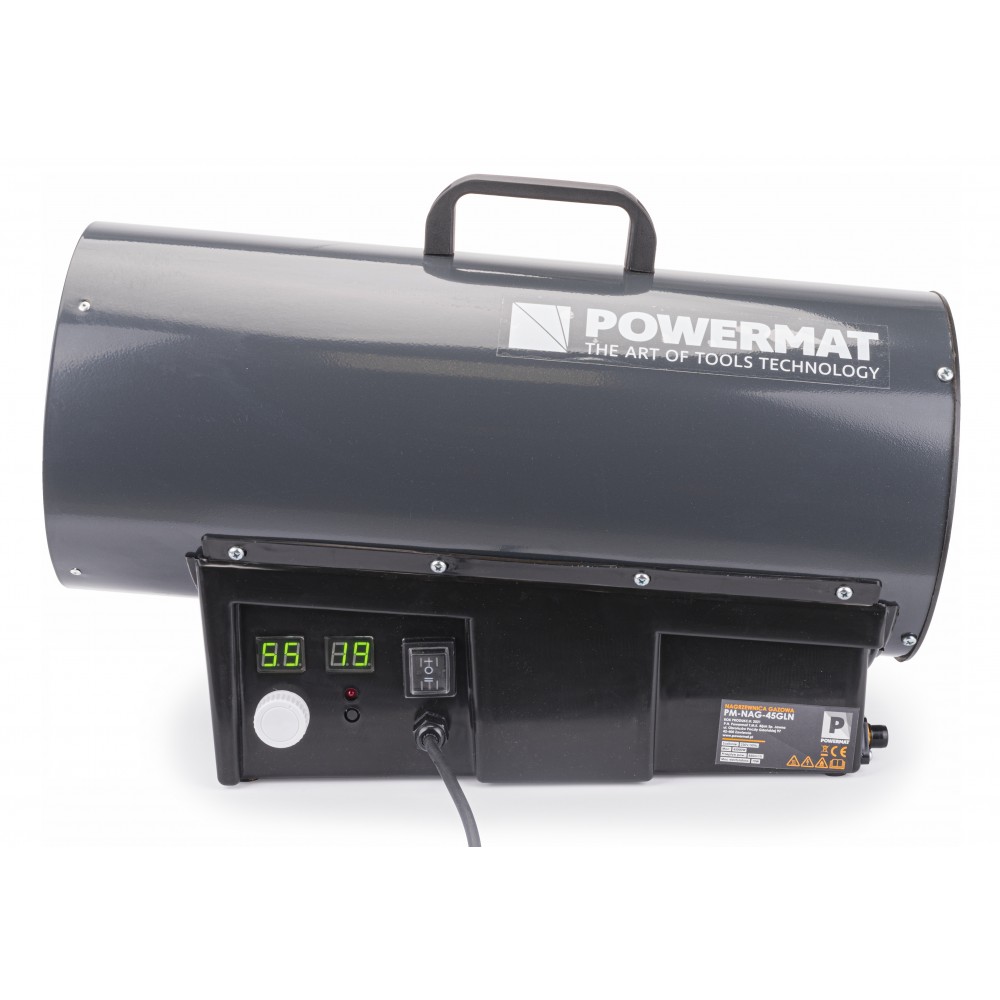 POWERMAT PM-NAG-45GLN Plynový ohřívač plynové topidlo LCD 45kW 850m3/h