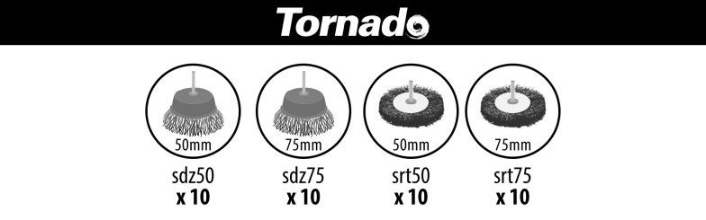 IRMA SSK1 Drátěné kartáče kotoučové na vrtačku 40 kusů 50mm 75mm