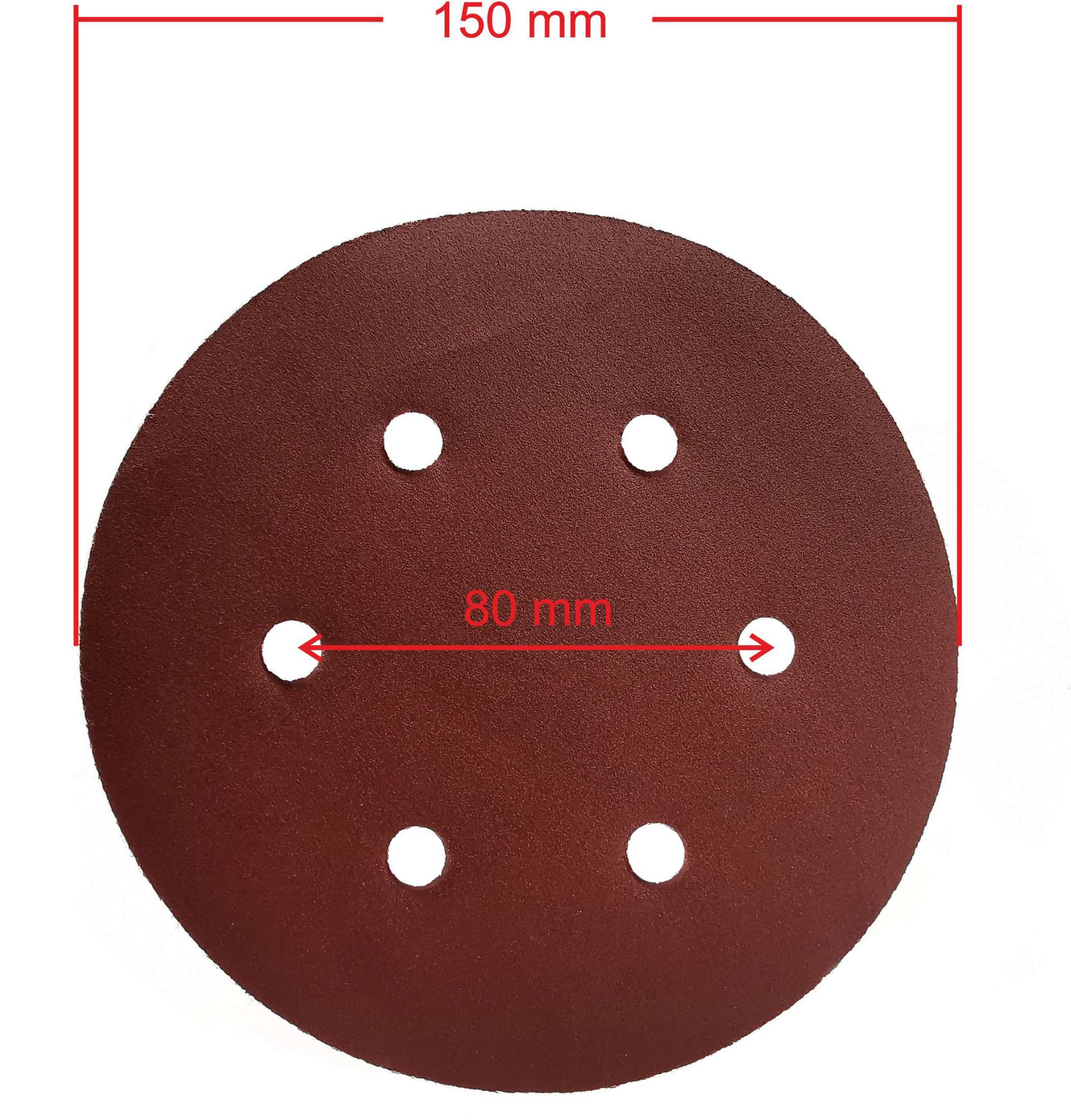 MAR-POL M07923 Brusný papír na kotouč 150mm P120 6 otvorů šmirgl papír