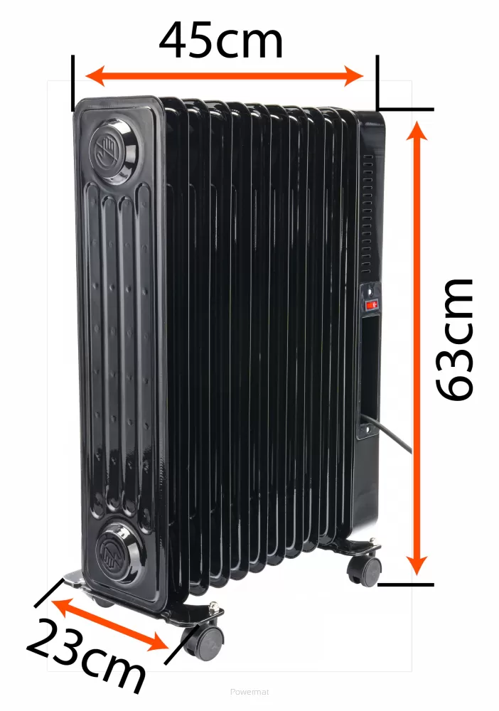 POWERMAT PM-GOL-3000DLW Olejový radiátor s termostatem, WiFi, topení 11 žeber 2500W