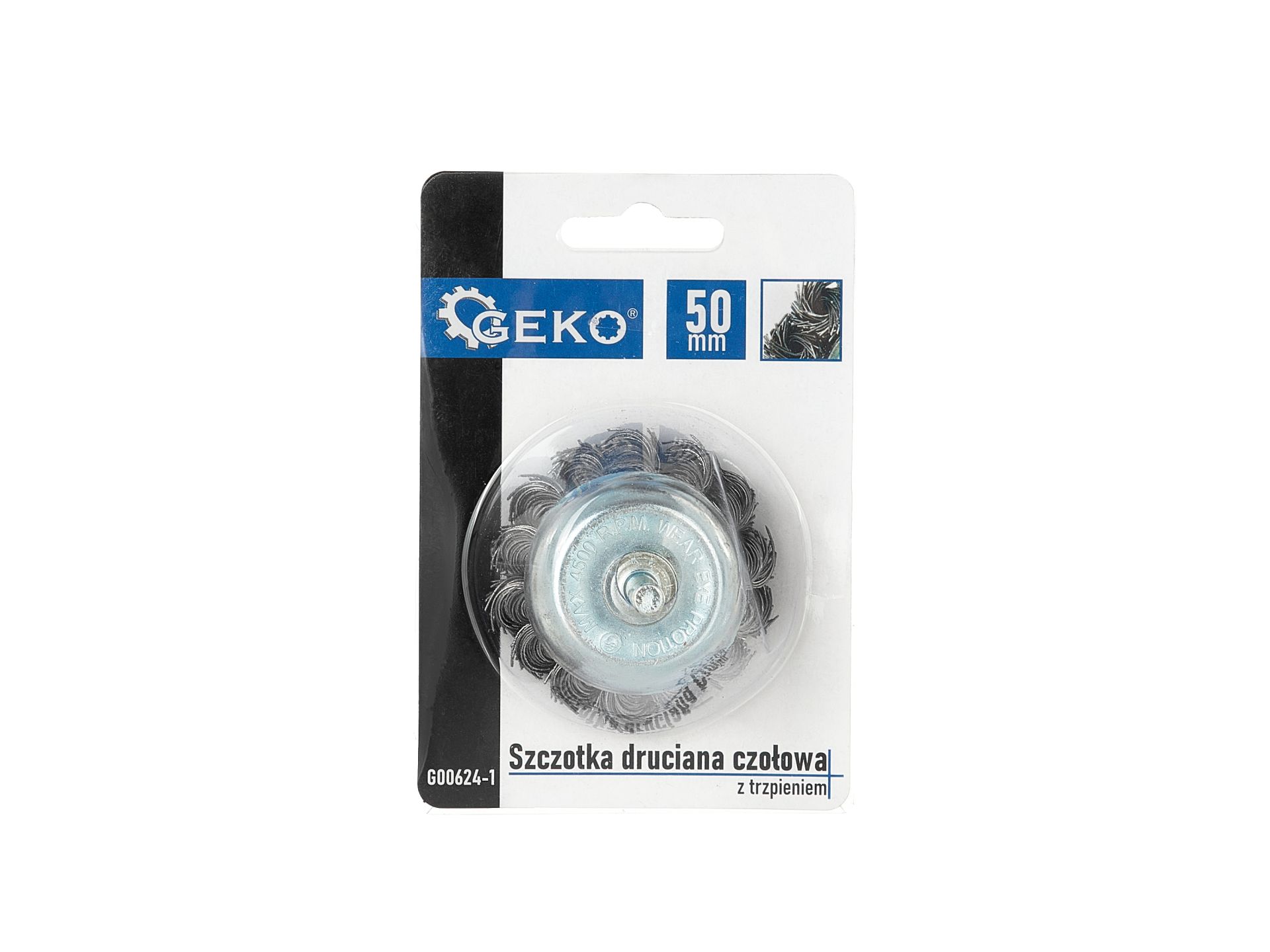 GEKO G00624-1 Drátěný kartáč z pleteného drátu 50 mm se stopkou