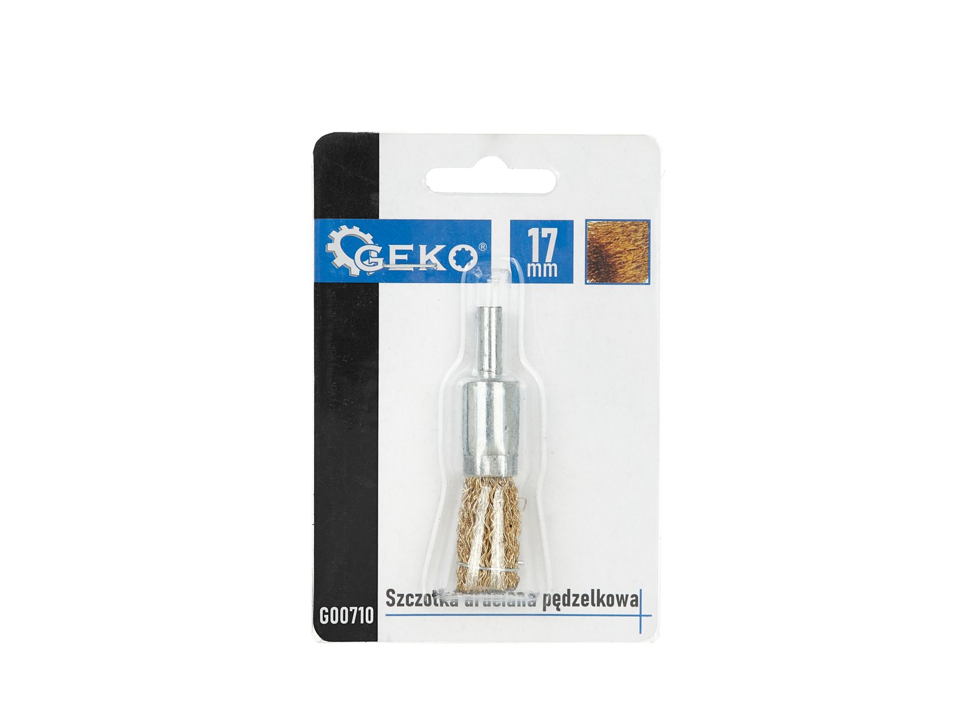 GEKO G00710 Mosazný drátěný kartáč, vlnitý drát 17mm