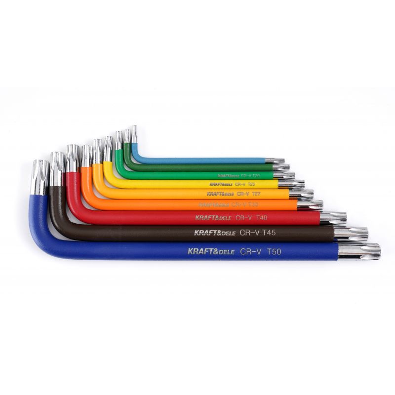 Kraft&Dele KD11930 Imbusové klíče barevné imbusy 9ks TORX T10-T50